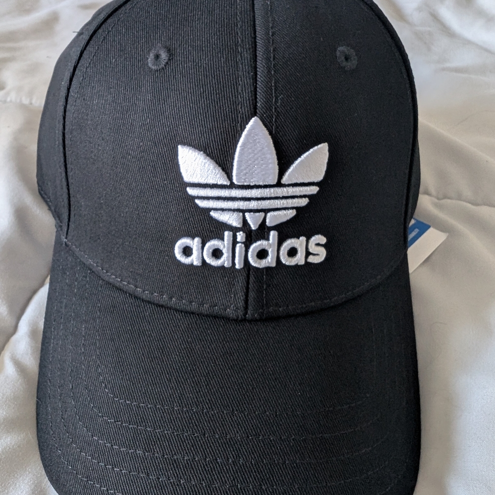 Adidas Black Cap with White Logo